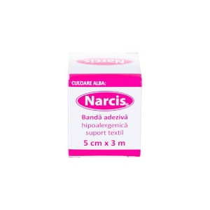 Banda Adeziva Alba Suport Textil Narcis, 5cm x 3m