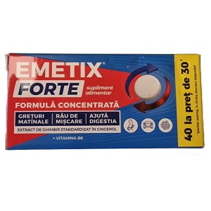 Emetix Forte, 40 comprimate la pret de 30 , Fiterman Pharma