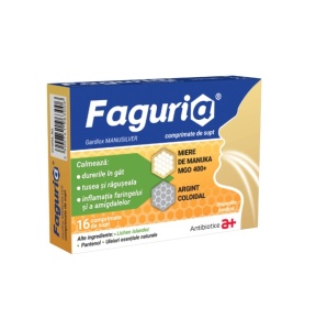 Faguria Gardlox Manusilver, 16 comprimate de supt,Antibiotica SA