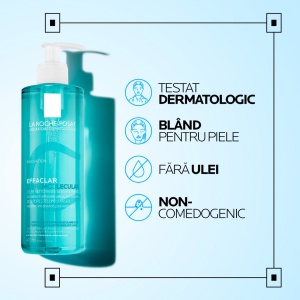 Gel de curatare pentru excesul de sebum si pori vizibili Effaclar Supramolecular, 400 ml, La Roche-Posay - Img 5
