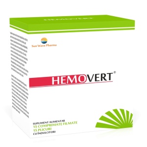 Hemovert, 15 plicuri + 15 comprimate filmate, Sun Wave Pharma