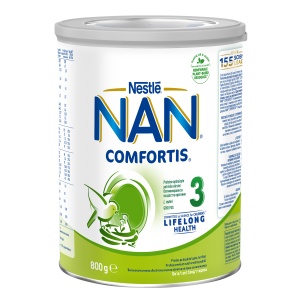 Lapte praf Nan 3 Comfortis, 1-2 ani, 800 g, Nestle