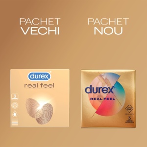 Prezervative Real Feel, 3 bucati, Durex