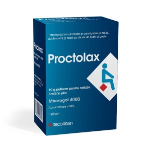 Proctolax, 10 g pulbere pentru solutie orala, 8 plicuri, Casen Recordati