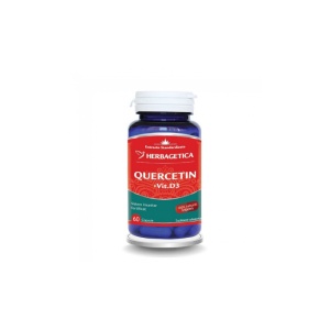 Quercetin cu Vitamina D3, 60 capsule, Herbagetica