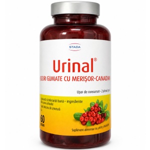 Urinal Jeleuri gumate cu merisor canadian, 60 jeleuri, Walmark