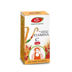 Vitamina C naturala F164, 60 comprimate masticabile, Fares