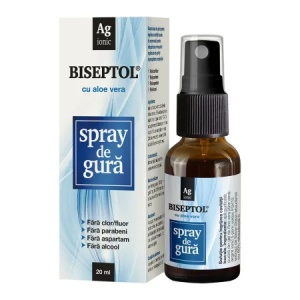 Biseptol Spray de gura cu Aloe Vera, 20 ml, Dacia Plant