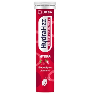 Electroliti cu aroma de capsuni Hydra, 16 comprimate efervescente, Hydrafizz