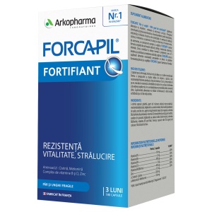 Forcapil fortifiant pentru par si unghii, 180 capsule, Arkopharma