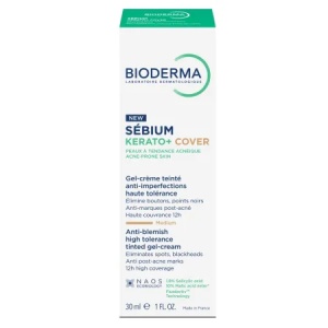 Gel crema nuantator anti-imperfectiuni Sebium Kerato+ Cover, 30 ml, Bioderma - Img 3