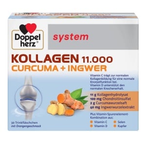 Kollagen 11.000 Curcuma + Ghimbir, 30 flacoane, Doppelherz