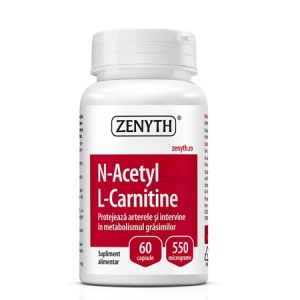 N-Acetyl L-Carnitine, 550 mg, 60 capsule, Zenyth