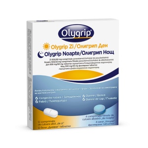 Olygrip Zi 500/60mg Si Olygrip Noapte 500/25mg Ctx12 Cpr Zi+4cpr Noapte