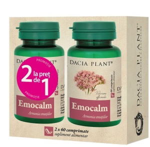 Pachet Emocalm cu valeriana, 120 comprimate, Dacia Plant