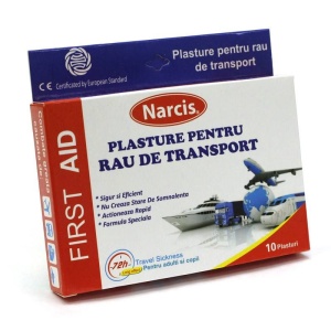 Plasturi pentru rau de transport, 10 bucati, Narcis