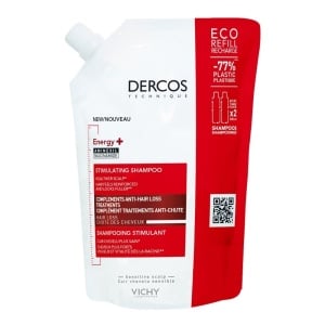 Rezerva eco sampon cu actiune energizanta Dercos Energy+ Aminexil , 390 ml, Vichy