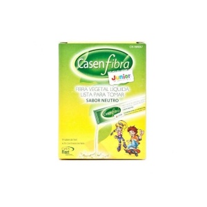 Solutie cu fibre vegetale gust neutru Casen Fibra Junior, 14 plicuri, Recordati