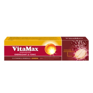 Vitamax Efervescent, 20 comprimate efervescente, Perrigo