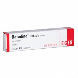 Betadine unguent, 100 mg/g, 20 g, Egis Pharmaceutical