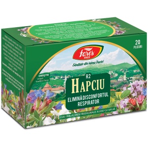 Ceai Hapciu elimina disconfortul respirator R31, 50 g, Fares