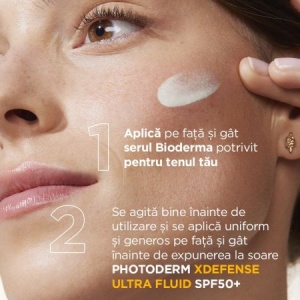 Fluid invizibil cu protectie solara SPF 50+ Photoderm Xdefense, 40 ml, Bioderma - Img 2