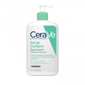Gel de curatare spumant pentru piele normal-grasa, 473 ml, CeraVe
