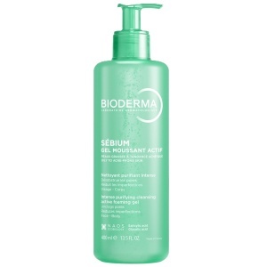 Gel spumant activ pentru piele mixta, grasa si predispusa la acnee Sebium, 400 ml, Bioderma