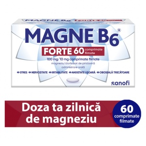 Magne B6 Forte 100mg/10mg x 60 comprimate , Sanofi