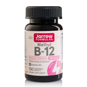 Methyl B-12 Jarrow Formulas, 500 mcg, 100 tablete masticabile, Secom