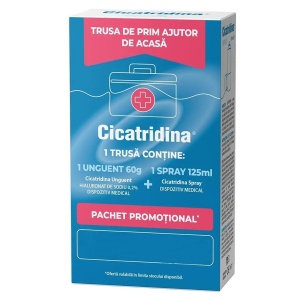 Pachet Cicatridina unguent 60 g + Cicatridina spray 125 ml, Naturpharma