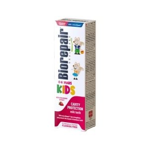 Pasta dinti Biorepair Kids aroma de capsuni 0-6 ani, 50 ml