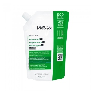 Rezerva eco sampon anti-matreata pentru par normal-gras Dercos, 390ml, Vichy