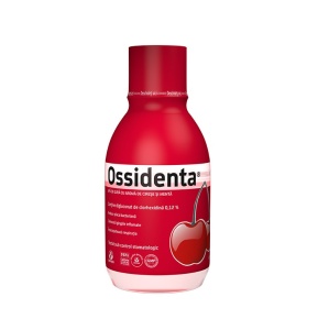 Apa de gura cu aroma de cirese si menta Ossidenta, 250 ml, Biofarm