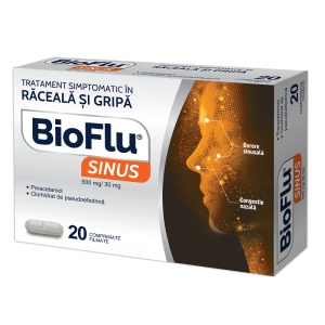 Bioflu Sinus 500mg/30mg Ctx20 Cpr Film