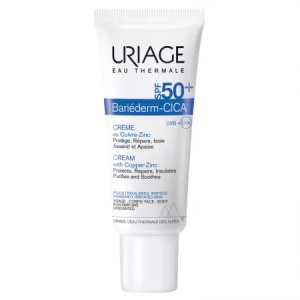 Crema cu SPF 50+ Bariederm Cica, 40 ml, Uriage