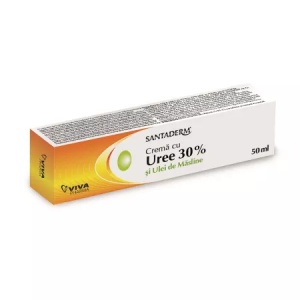 Crema cu uree 30% si ulei de masline Santaderm, 50 ml, Viva Pharma