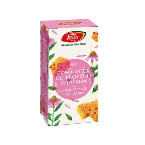 Echinacea cu Propolis si Vitamina C, F170, 60 comprimate, Fares