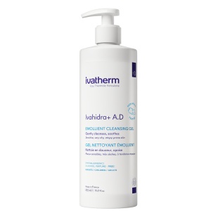Gel de spalare emolient Ivahidra+ A.D, 450 ml, Ivatherm