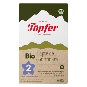 Lapte praf Bio 2 Lactana, 6 luni+, 600 g, Topfer