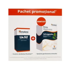 Liv 52 x 100 Tablete + Ashvagandha x 60 Tblete Pachet Himalaya