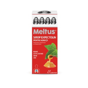 Meltus Expectolin sirop cu miere, iedera, zinc si acetilcisteina pentru adulti, 100ml, Labormed
