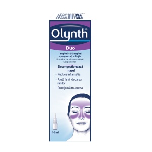 Olynth Duo, 1 mg/ml+50 mg/ml spray nazal, soluție, 10 ml, Johnson & Johnson - Img 1