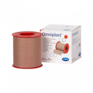 Plasture textil hipoalergen pe suport textil Omniplast, 5cm x 5m, 1 bucata, Hartmann