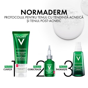 Serum de curatare exfoliant cu acid salicilic pentru ten gras cu tendinta acneica Normaderm, 125 ml, Vichy - Img 7