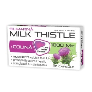Silimarina + Colina Milk Thistle, 400 mg, 30 capsule, Zdrovit