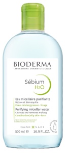 Solutie micelara ten mixt si gras H2O Sebium, 500 ml, Bioderma
