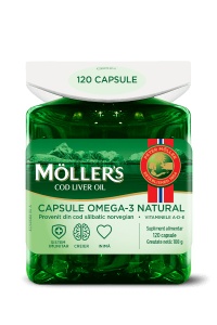 Ulei de ficat de cod, 120 capsule, Moller's
