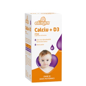 Calciu + Vitamina D3 sirop Alinan, 150 ml, Fiterman Pharma