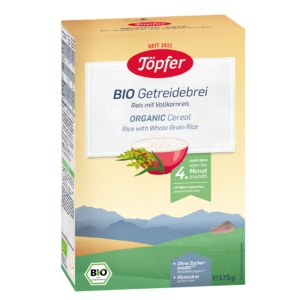 Cereale din Orez integral, +4 luni, 175 g, Topfer